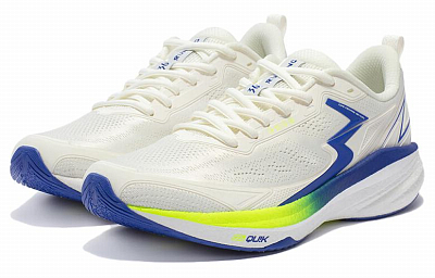 361° Cushioning Wear-Resistant Low-Top Running Shoes Men's White Blue Green