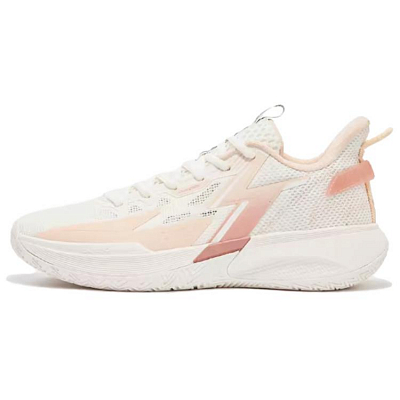 361° Big3 Team Cushioning Anti-Slip And Wear-Resistant Low-Top Basketball Shoes Men's Pink White