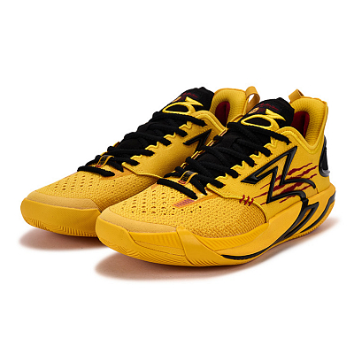 361° Cushioning Slip Resistant Support Mid Top Basketball Shoes Unisex Vintage Yellow