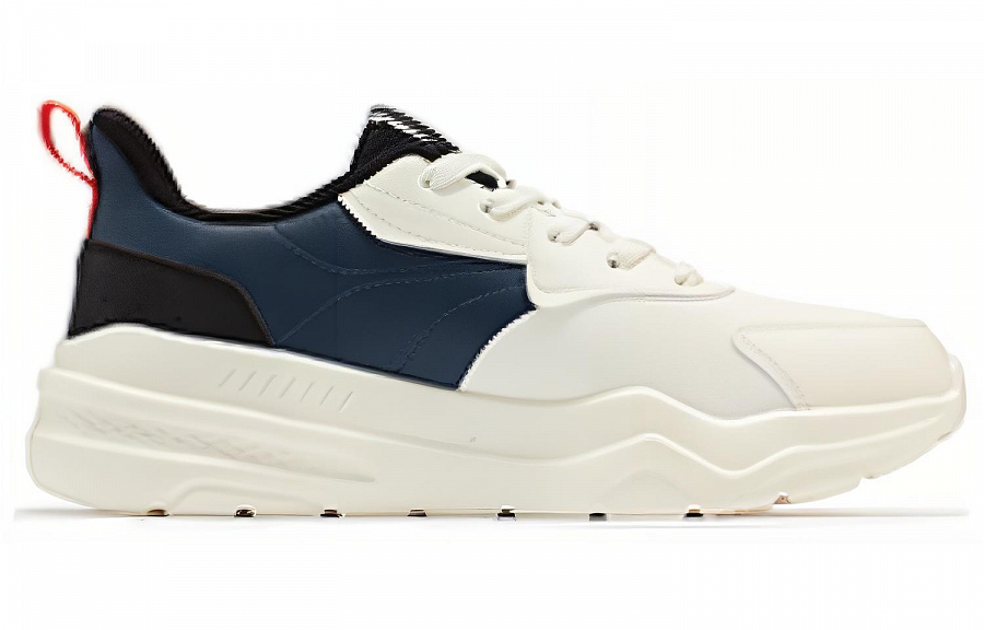 361° Anti-Slip Wear-Resistant Low-Top Sports Casual Shoes Men's Feather White Oil Ink Blue купить в интернет-магазине Yoocart с быстрой доставкой по России.