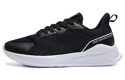 361° NFO Breathable Low-Top Running Shoes Men's Black White