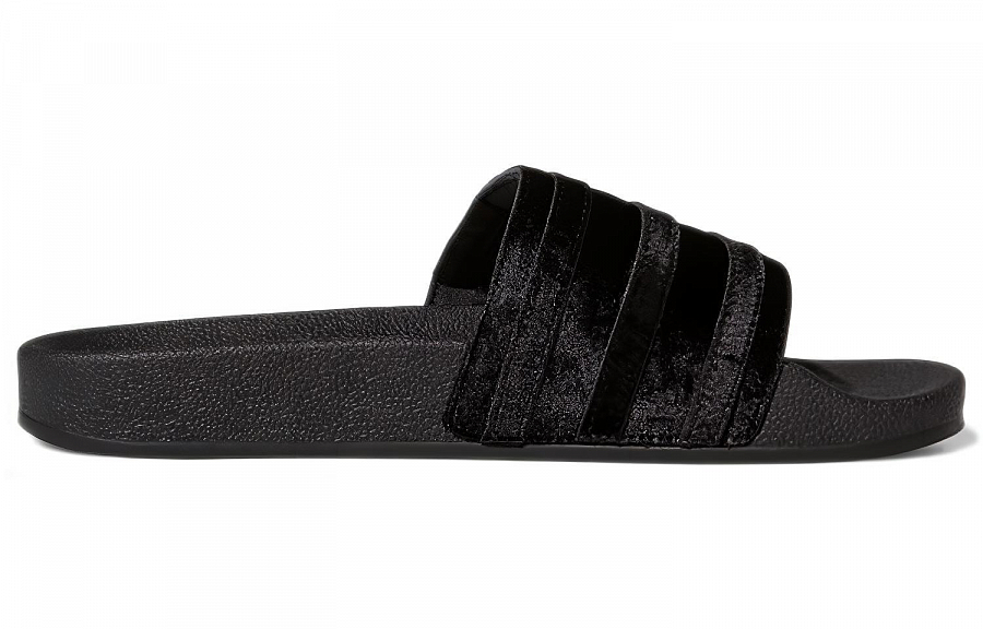 Adilette Women's Adidas Originals Slide 'Black Gold Metallic' Women's купить в интернет-магазине Yoocart с быстрой доставкой по России.
