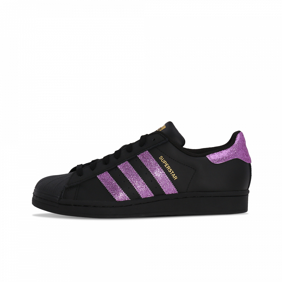 Adidas Originals SUPERSTAR Wear-resistant And Lightweight Low-Top Skateboard Shoes Unisex Black Purple купить в интернет-магазине Yoocart с быстрой доставкой по России.