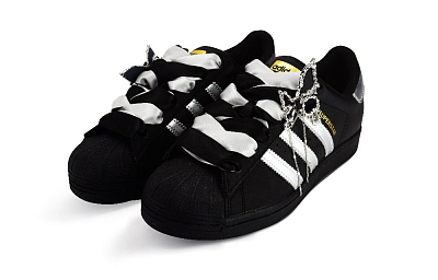Adidas Originals SUPERSTAR Anti-Slip And Wear-Resistant Lightweight Low-Top Skateboard Shoes Unisex Black Silver