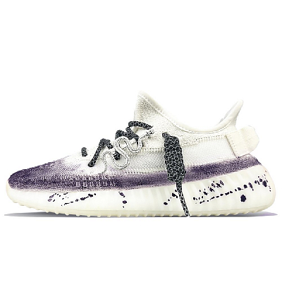 Adidas Originals Yeezy Boost 350 V2 Slip-Resistant Low-Top Casual Shoes Unisex White Purple
