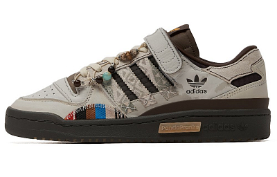 Adidas Originals FORUM 84 Wear-Resistant Low-Top Skateboard Shoes Unisex Beige Brown