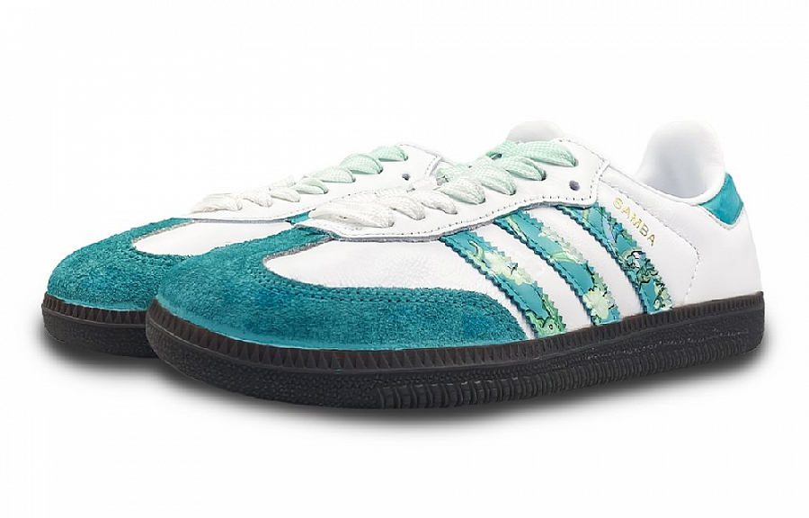 Adidas Originals SAMBA OG Slip-Resistant Low-Top Skateboard Shoes Unisex White Green купить в интернет-магазине Yoocart с быстрой доставкой по России.