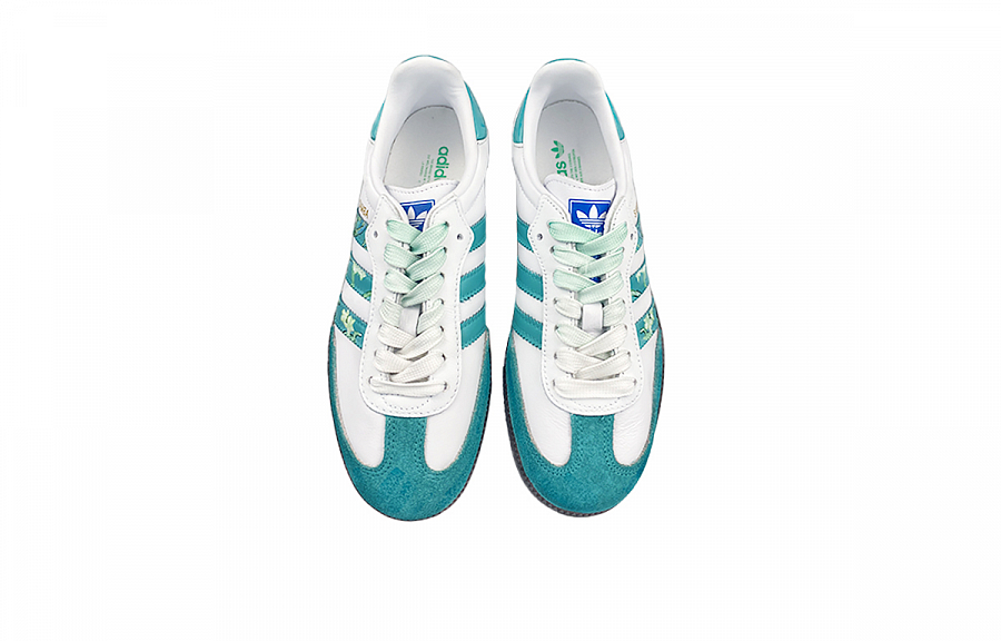 Adidas Originals SAMBA OG Slip-Resistant Low-Top Skateboard Shoes Unisex White Green купить в интернет-магазине Yoocart с быстрой доставкой по России.