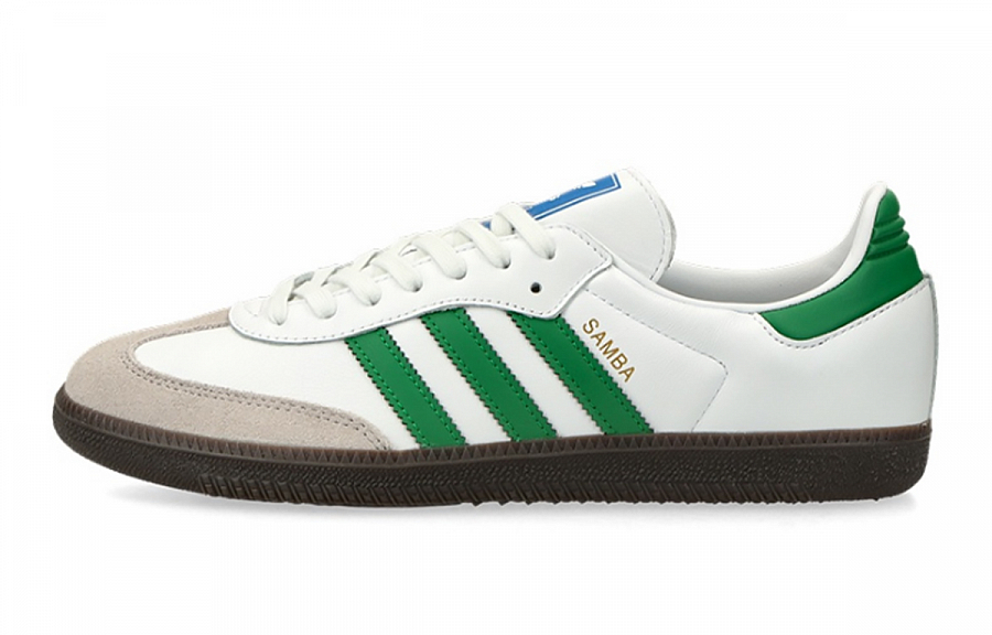 Adidas Originals SAMBA OG Slip-Resistant Low-Top Skateboard Shoes Unisex White Green купить в интернет-магазине Yoocart с быстрой доставкой по России.