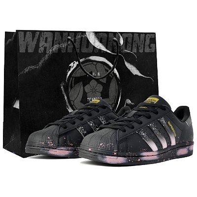 Adidas Originals SUPERSTAR Slip Resistant Low Top Skateboard Shoes Unisex Pink Black