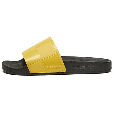 Adidas Adilette Checkerboard Raf Simons Black Yellow