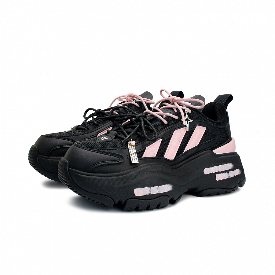 Adidas Originals OZGAIA Slip Resistant Height Increasing Low Top Casual Shoes Unisex Black Pink купить в интернет-магазине Yoocart с быстрой доставкой по России.