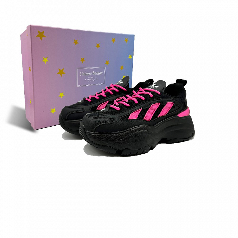 Adidas Originals OZGAIA Casual Shoes Women's Low-Top Black/Rose Red купить в интернет-магазине Yoocart с быстрой доставкой по России.
