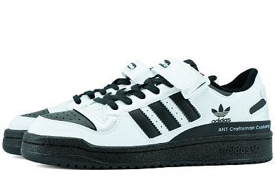 Adidas Originals FORUM Abrasion-Resistant Low-Top Skateboard Shoes Unisex Black White