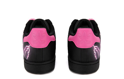 Adidas Originals SUPERSTAR Anti-Slip And Wear-Resistant Lightweight Low-Top Skateboard Shoes Unisex Black Pink
