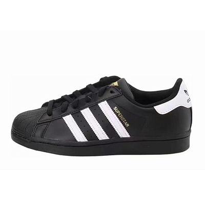 Adidas Originals Superstar J Wear-Resistant Low-Top Skateboard Shoes Women's Black Pink
