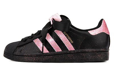 Adidas Originals SUPERSTAR Anti-Slip And Wear-Resistant Lightweight Low-Top Skateboard Shoes Unisex Black Pink
