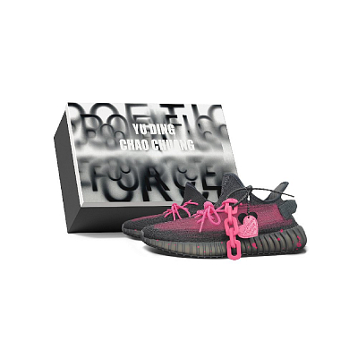 Adidas Originals Yeezy Boost 350 V2 Moisture-wicking Low-Top Casual Shoes Unisex Black Pink