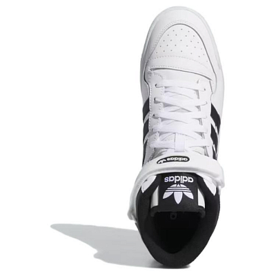 Adidas Originals FORUM Shock Absorbers With Slip Resistant Features High Top Basketball Shoes Unisex White Black