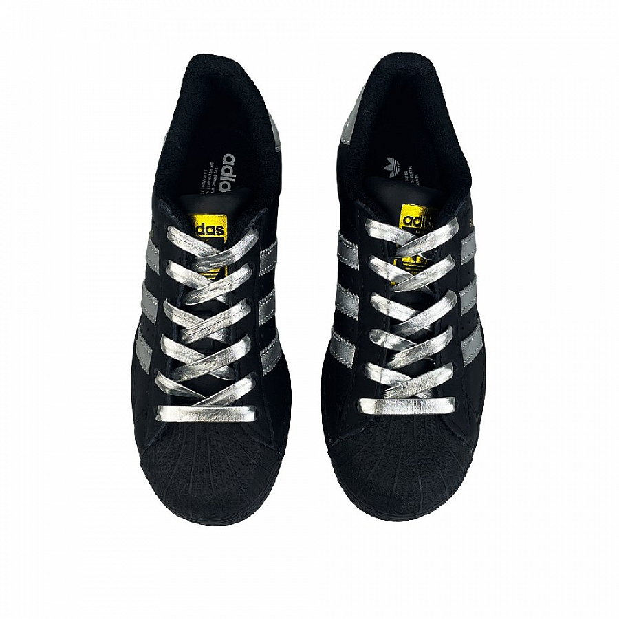 Adidas Originals SUPERSTAR XLG Anti Slip Wear Resistant Low Top Skateboard Shoes Unisex Black Silver купить в интернет-магазине Yoocart с быстрой доставкой по России.