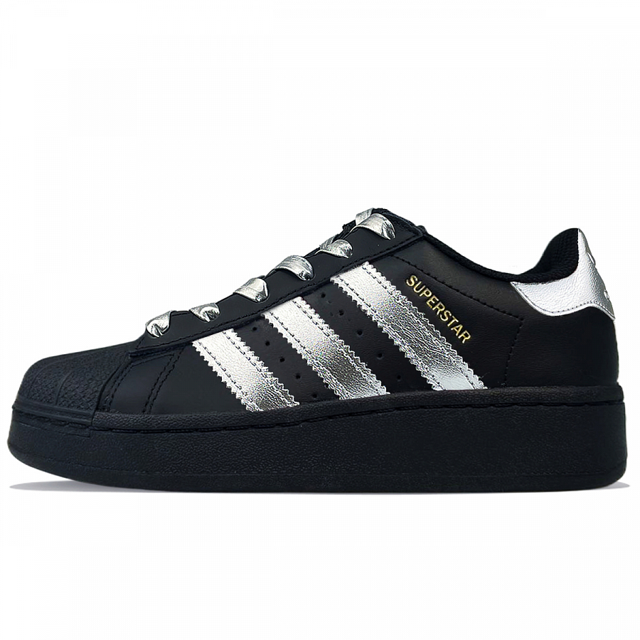 Adidas Originals SUPERSTAR XLG Anti Slip Wear Resistant Low Top Skateboard Shoes Unisex Black Silver купить в интернет-магазине Yoocart с быстрой доставкой по России.