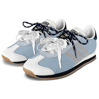 Adidas Originals COUNTRY OG Cushioning, Slip Resistant, And Abrasion Resistant Low Top Casual Shoes Unisex Blue Gray