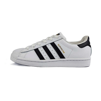 Adidas Originals SUPERSTAR Wear-Resistant Low-Top Skateboard Shoes Unisex White Yellow Orange