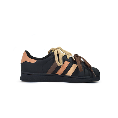 Adidas Originals SUPERSTAR Slip-Resistant Low-Top Skateboard Shoes Unisex Black Brown