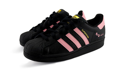Adidas Originals SUPERSTAR Anti-Slip And Wear-Resistant Lightweight Low-Top Skateboard Shoes Unisex Black Pink