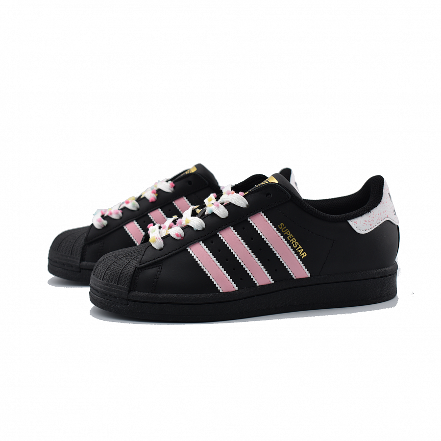 Adidas Originals SUPERSTAR Colorful Sweets Slip-Resistant Low-Top Skateboard Shoes Unisex Black Pink купить в интернет-магазине Yoocart с быстрой доставкой по России.