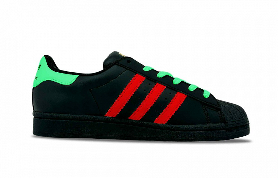 Adidas Originals SUPERSTAR Slip Resistant Low Top Skateboard Shoes Unisex Black Green Red купить в интернет-магазине Yoocart с быстрой доставкой по России.