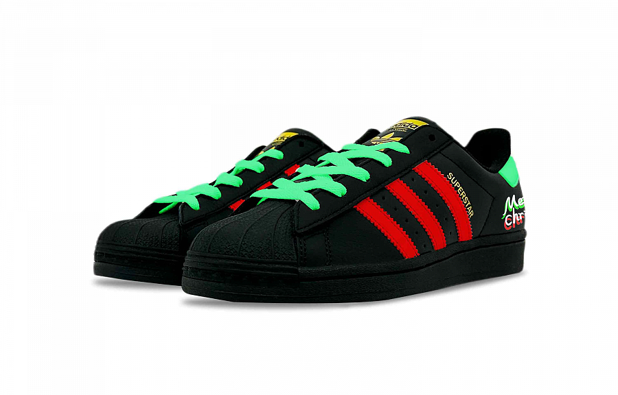 Adidas Originals SUPERSTAR Slip Resistant Low Top Skateboard Shoes Unisex Black Green Red купить в интернет-магазине Yoocart с быстрой доставкой по России.