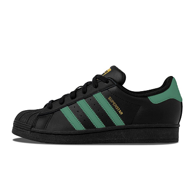Adidas Originals SUPERSTAR Anti-Slip Wear-Resistant Low-Top Skateboard Shoes Unisex Black Green
