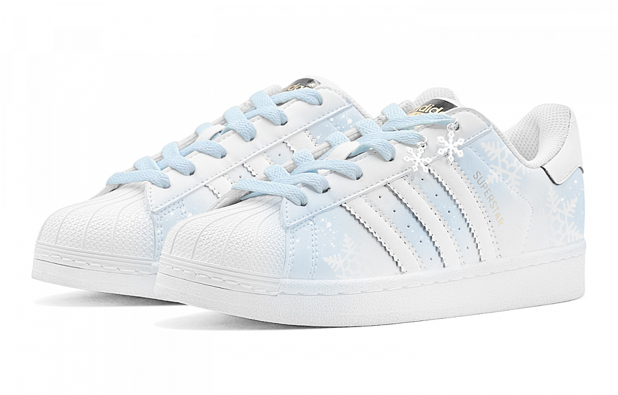 Adidas Originals SUPERSTAR Anti-Slip Wear-Resistant Low-Top Skateboard Shoes Unisex Blue White купить в интернет-магазине Yoocart с быстрой доставкой по России.