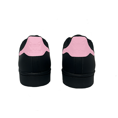 Adidas Originals SUPERSTAR Wao Anti-Slip Wear-Resistant Low-Top Skateboard Shoes Unisex Black Pink