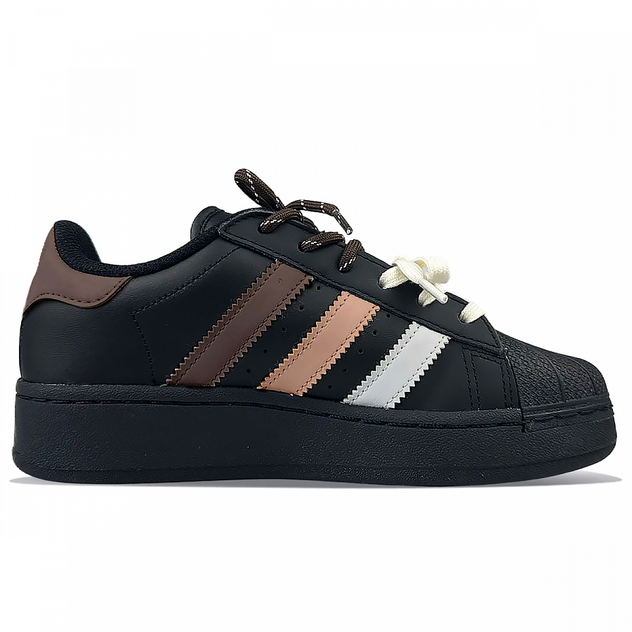 Adidas Originals SUPERSTAR XLG Anti-Slip Wear-Resistant Low-Top Skateboard Shoes Unisex Black Brown купить в интернет-магазине Yoocart с быстрой доставкой по России.