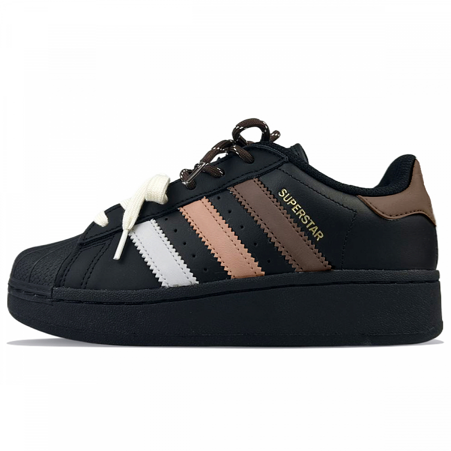 Adidas Originals SUPERSTAR XLG Anti-Slip Wear-Resistant Low-Top Skateboard Shoes Unisex Black Brown купить в интернет-магазине Yoocart с быстрой доставкой по России.