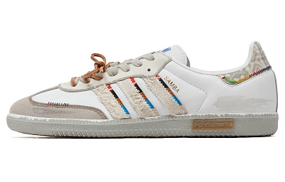 Adidas Originals Samba Abrasion-Resistant Slip-Resistant Low-Top Skateboard Shoes Unisex Ecru