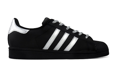Adidas Originals SUPERSTAR Anti-Slip And Wear-Resistant Lightweight Low-Top Skateboard Shoes Unisex Black Silver