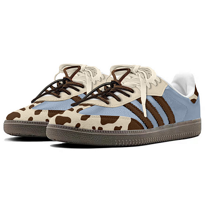 Adidas Originals SAMBA OG Low Top Skateboard Shoes Unisex Brown Blue