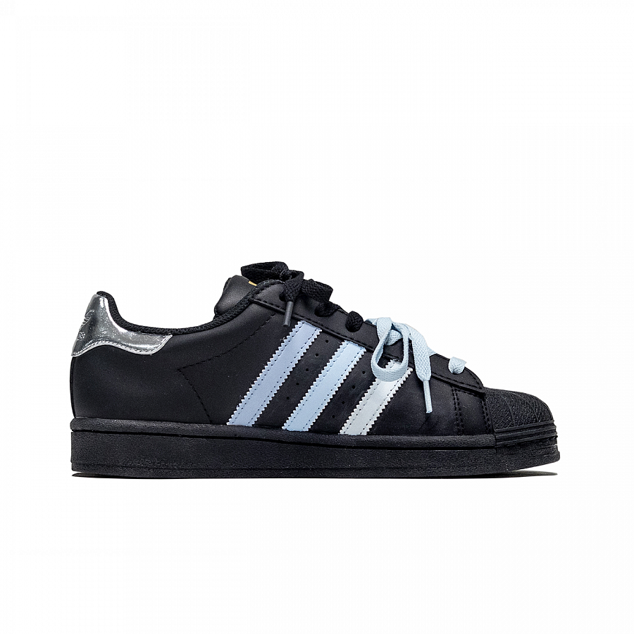 Adidas Originals SUPERSTAR Anti-Slip Wear-Resistant Low-Top Skateboard Shoes Unisex Black Blue