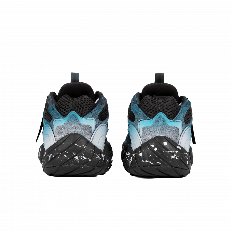 Adidas Originals Yeezy 500 Durable Breathable Low-Top Chunky Sneakers Unisex Black White Blue