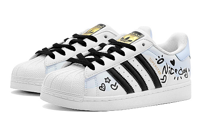 Adidas Originals Superstar Skateboard Shoes Unisex Low-Top Black/White