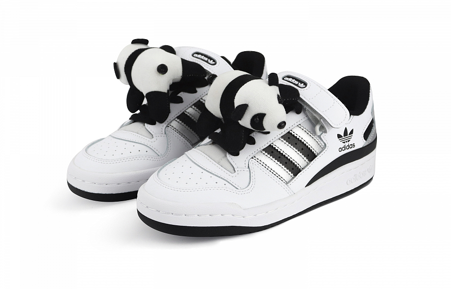 Adidas Originals FORUM Anti-Slip Wear-Resistant Low-Top Skateboard Shoes Unisex Black White Silver купить в интернет-магазине Yoocart с быстрой доставкой по России.