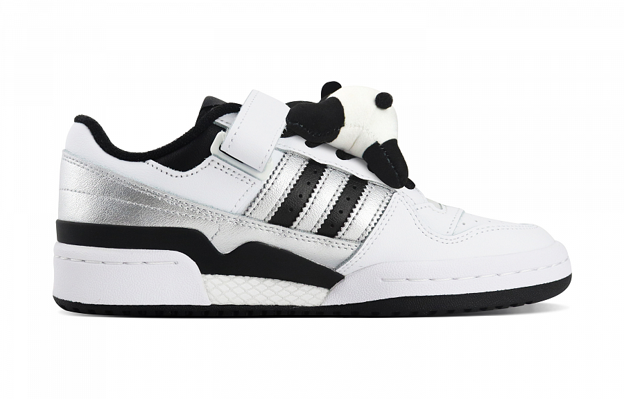 Adidas Originals FORUM Anti-Slip Wear-Resistant Low-Top Skateboard Shoes Unisex Black White Silver купить в интернет-магазине Yoocart с быстрой доставкой по России.