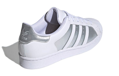 Adidas Superstar White Silver Metallic Women's
