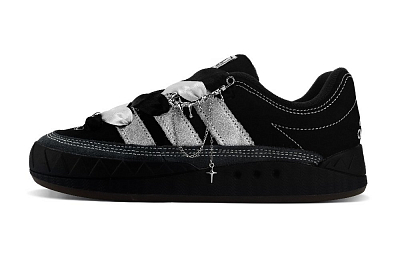 Adidas Originals Adimatic Anti-Slip Wear-Resistant Low-Top Skateboard Shoes Unisex Black Silver