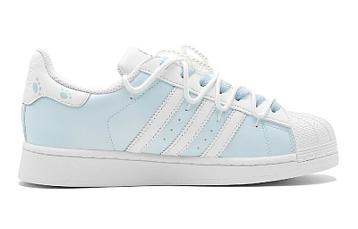 Adidas Originals SUPERSTAR Ice Elves Anti-Slip Wear-Resistant Low-Top Skateboard Shoes Unisex Sky Blue