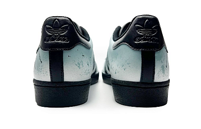 Adidas Originals Superstar Skateboard Shoes Unisex Low-Top Black/Cyan