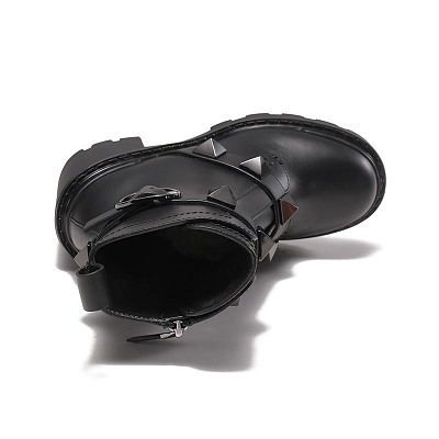 Valentino Roman Stud Ankle Boots Women's Black